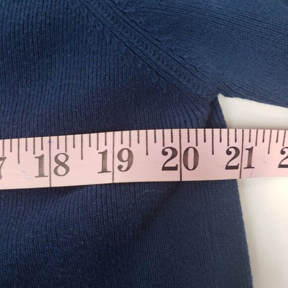 Rino Rossi Knit Sweater Blue Women's Large 100% Cotton Long Sleeve - Picture 11 of 14